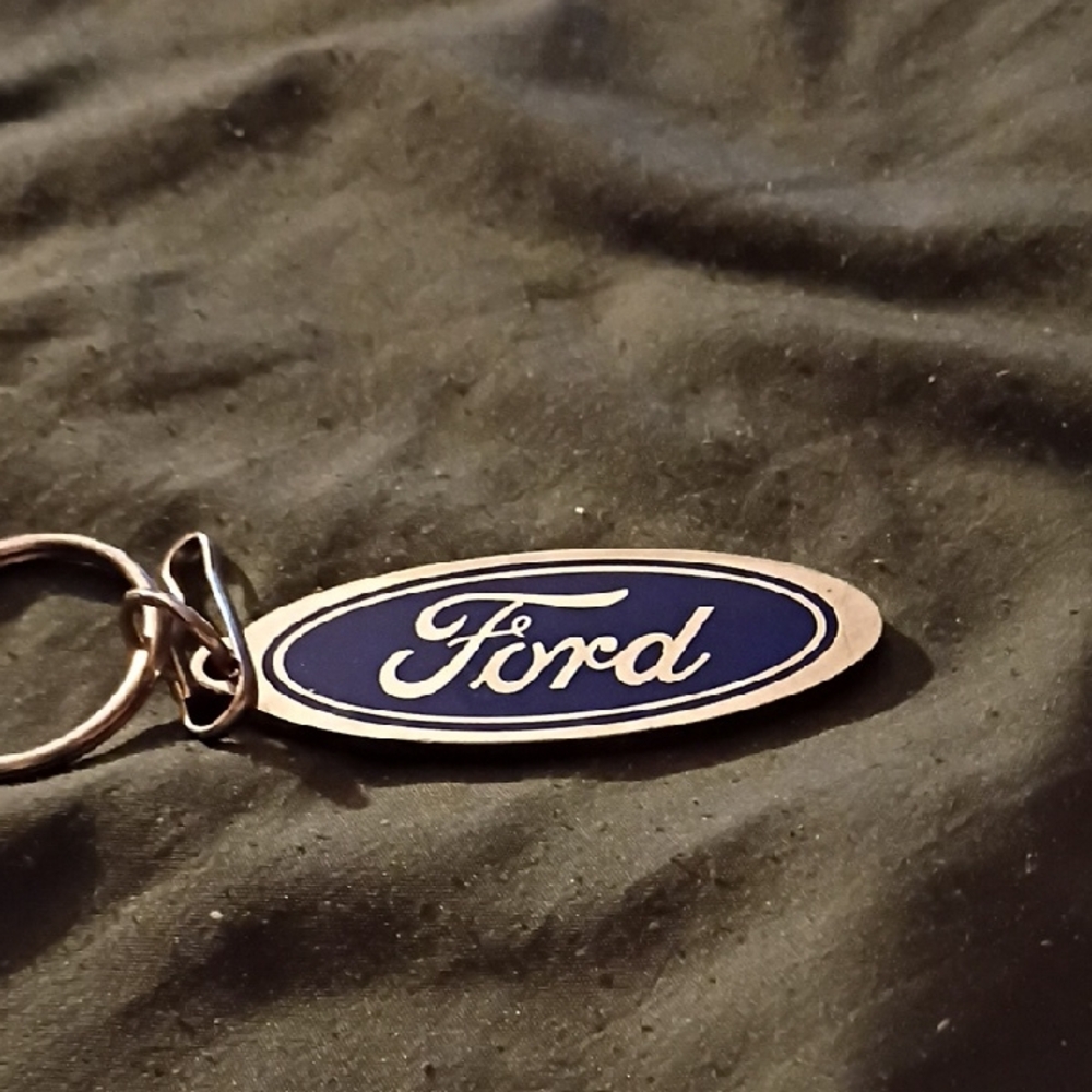 Ford Navy Emblem Keychain